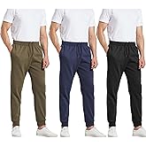 MLYENX 2/3 Pack Fleece Sweatpants for Men Active Athletic Comfy Mens Jogger Pants with Pockets
