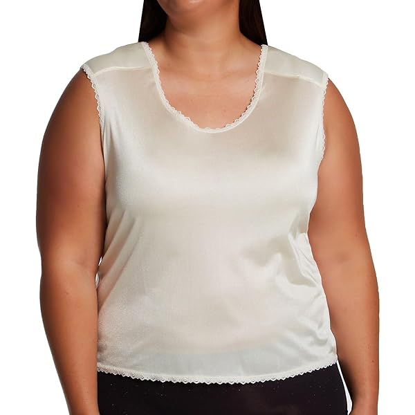Shadowline Women's Lace Trim Camisole, 4903, Beige, S at