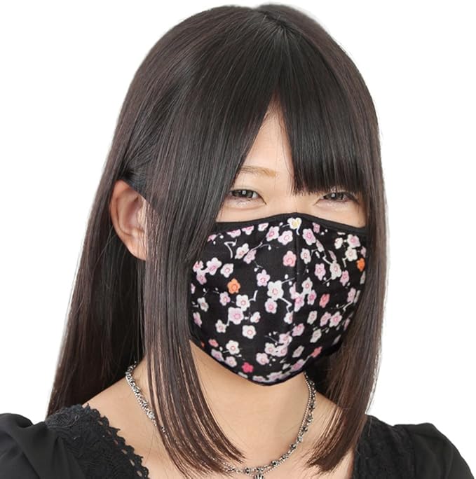 Amazon Co Jp おしゃれマスク 梅の華 花粉症 風邪対策に 繰り返し洗って使える 服 ファッション小物