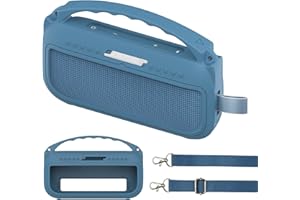 JCHPINE Silicone Cover Case for Bose SoundLink Flex Portable Bluetooth Speaker 2nd Gen, Protective Holder for Bose SoundLink Flex Speaker Accessories (Silicone case, Blue Dusk)