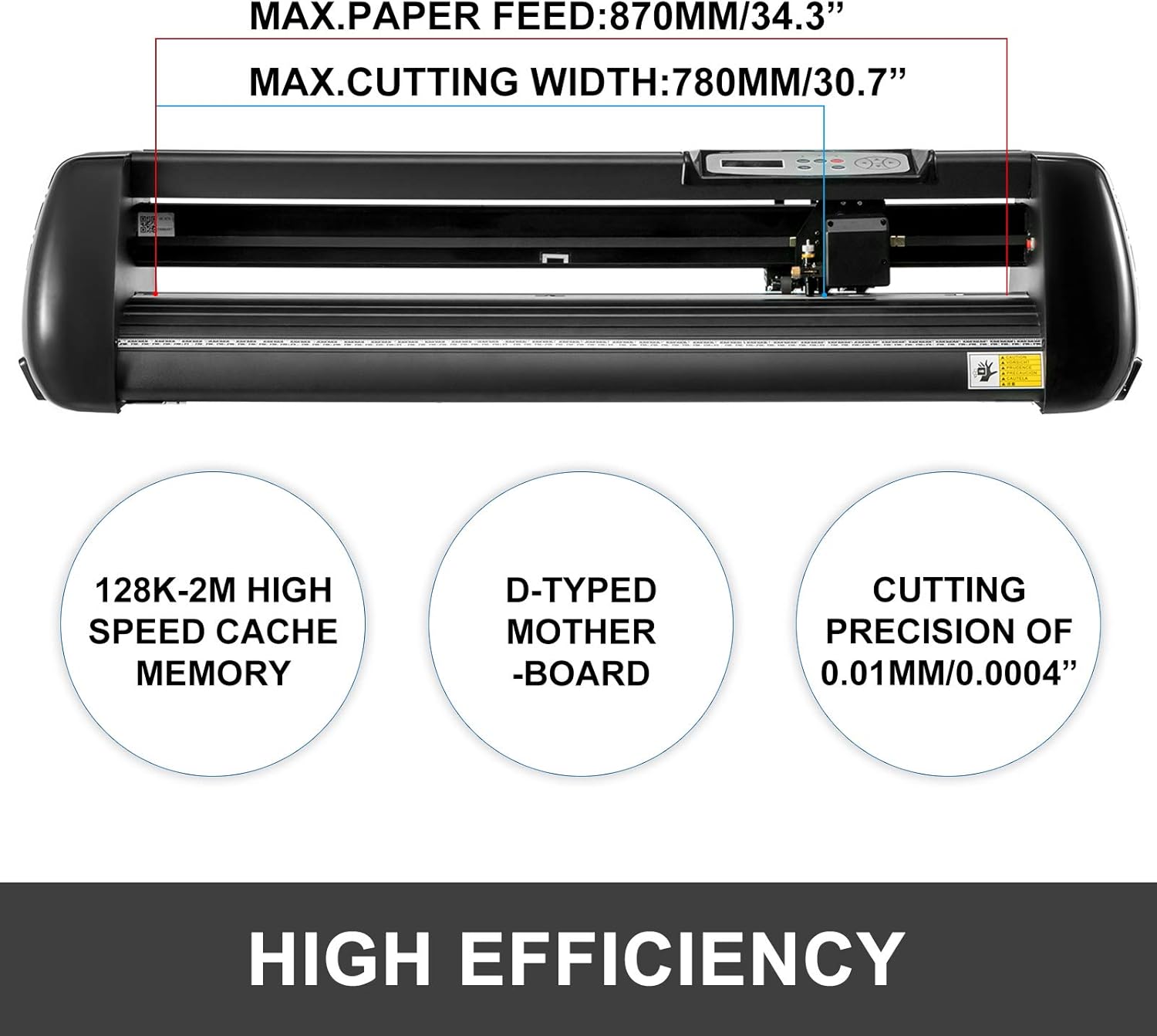 VEVOR Vinyl Cutter 34 Inch Vinyl Cutter Machine 870mm Paper Feed Vinyl Plotters with Floor Stand Vinyl Plotter Adjustable Speed for Sign Making: Electronics