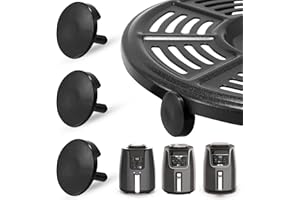 GWYXC Air Fryer Rubber Bumpers for Ninja, 3 Pieces Replacement Reusable Heat Resistant Food Grade Silicone Air Fryer Rubber Feet Tabs Tips Parts Accessories for Ninja Air Fryer Grill Pan Plate Crisper Plate