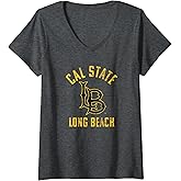 Womens Cal State Long Beach CSULB Large V-Neck T-Shirt