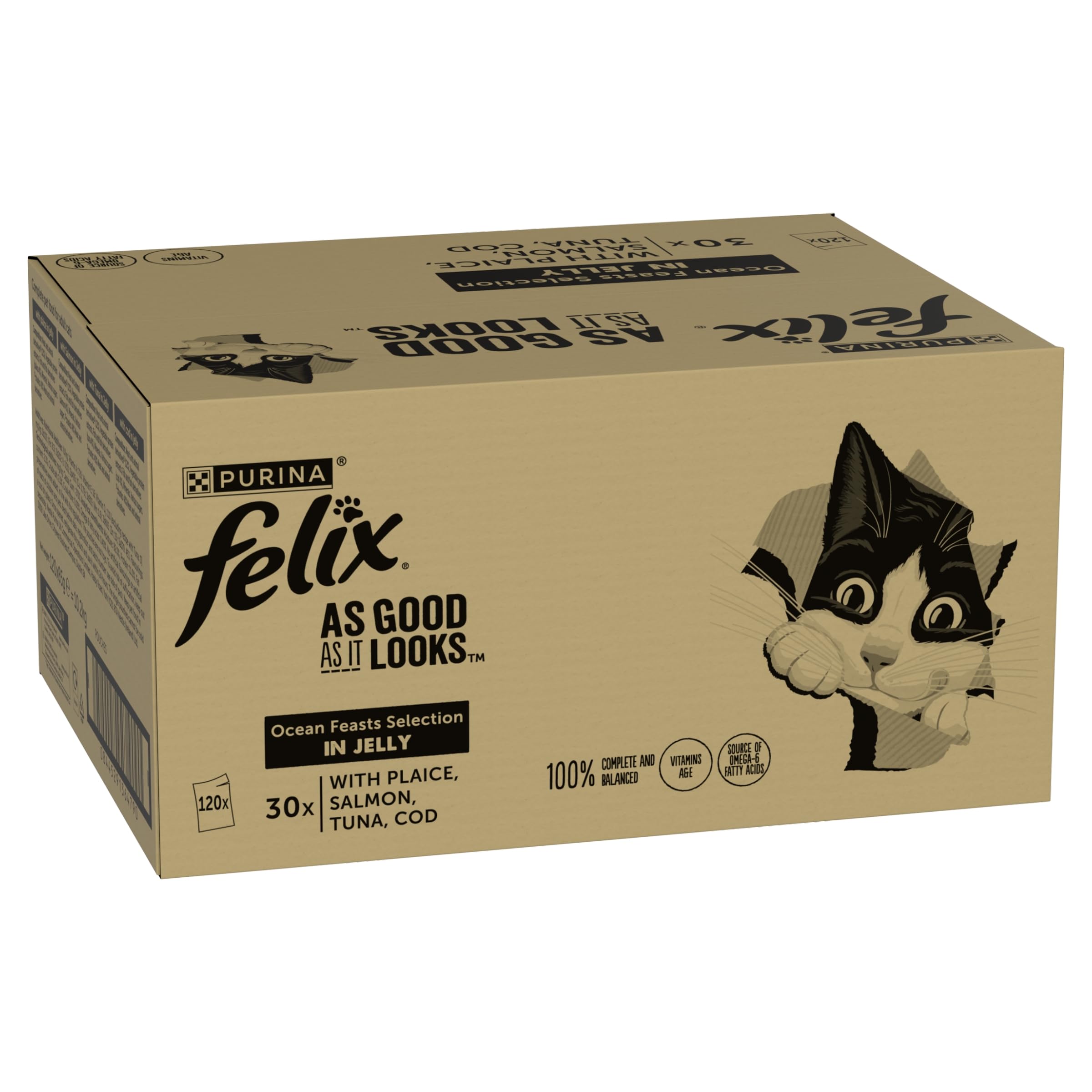 FELIX As Good As it Looks Ocean Feasts Wet Cat Food 120x85g