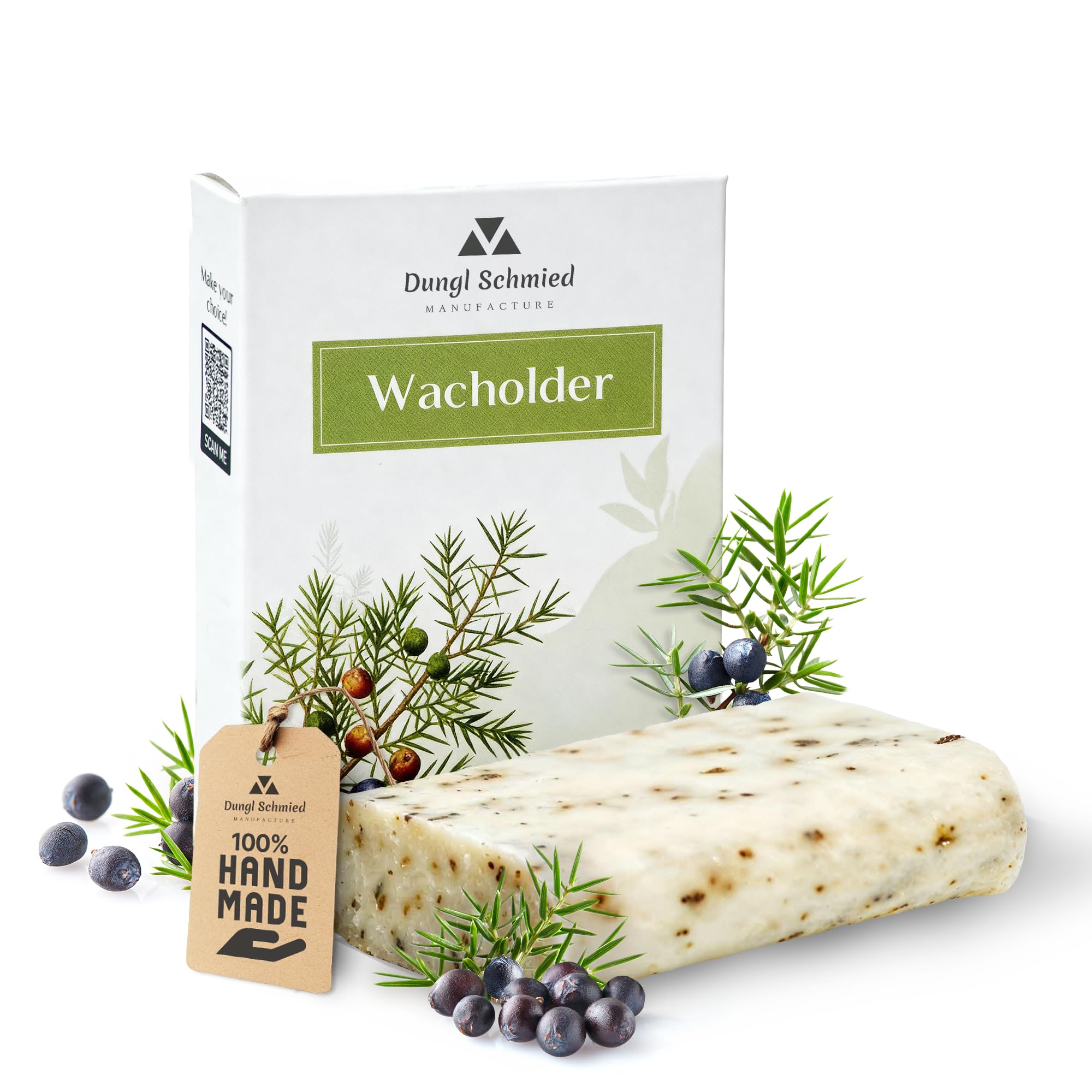 Dungl Schmied Handmade Juniper Soap | Juniper Soap Piece | Scented Natural | Without Palm Oil | Care Soap with Natural Ingredients | Vegan | For All Skin Types