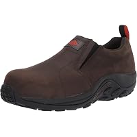 Espresso Brown Jungle Moc Leather Merrell Work Slip-On Shoes Size 9 M MERRELL J15793 WORK Men main image 4