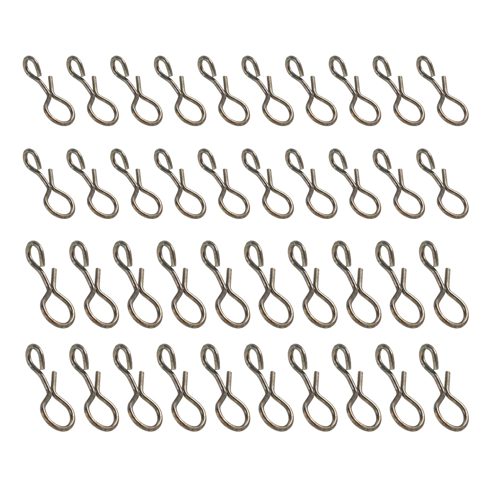 PATIKIL 0.4"/ 0.43" Fly Fishing Snaps, 100 Pack Stainless Steel Quick Change No Knot Fast Snap Lure Connector for Jigs Lures Fishing Clips Freshwater Saltwater, Black (Size: M/L)