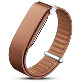 DADO Top-Grain Cowhide Leather Band Compatible with Google Fitbit Air, Genuine Leather Replacement Strap, Soft Comfortable Wristband for Men and Women