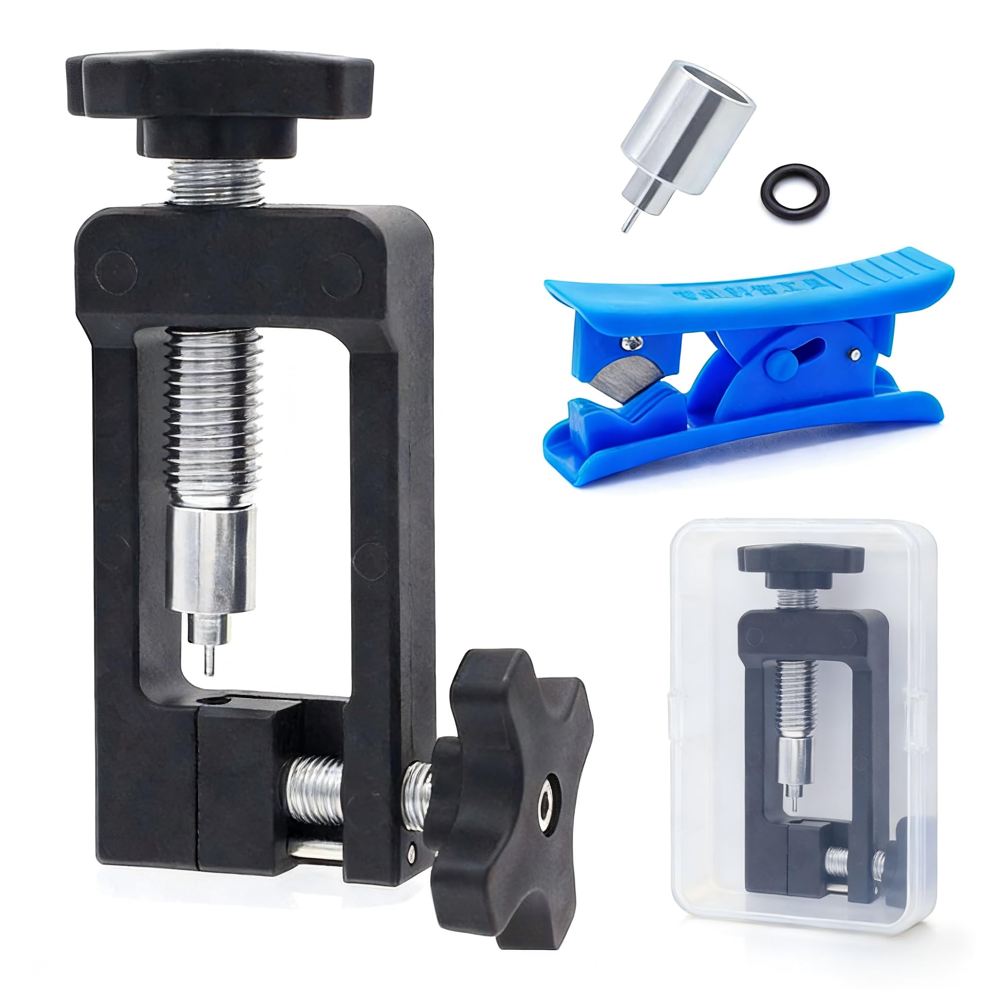 1 Set Bicycle Hydraulic Hose Tool Compatible with Mountain Biking, Bicycle Hydraulic Hose Fitting Insert Tool, Bicycle Brake Hose Cutter, Nylon split cutter