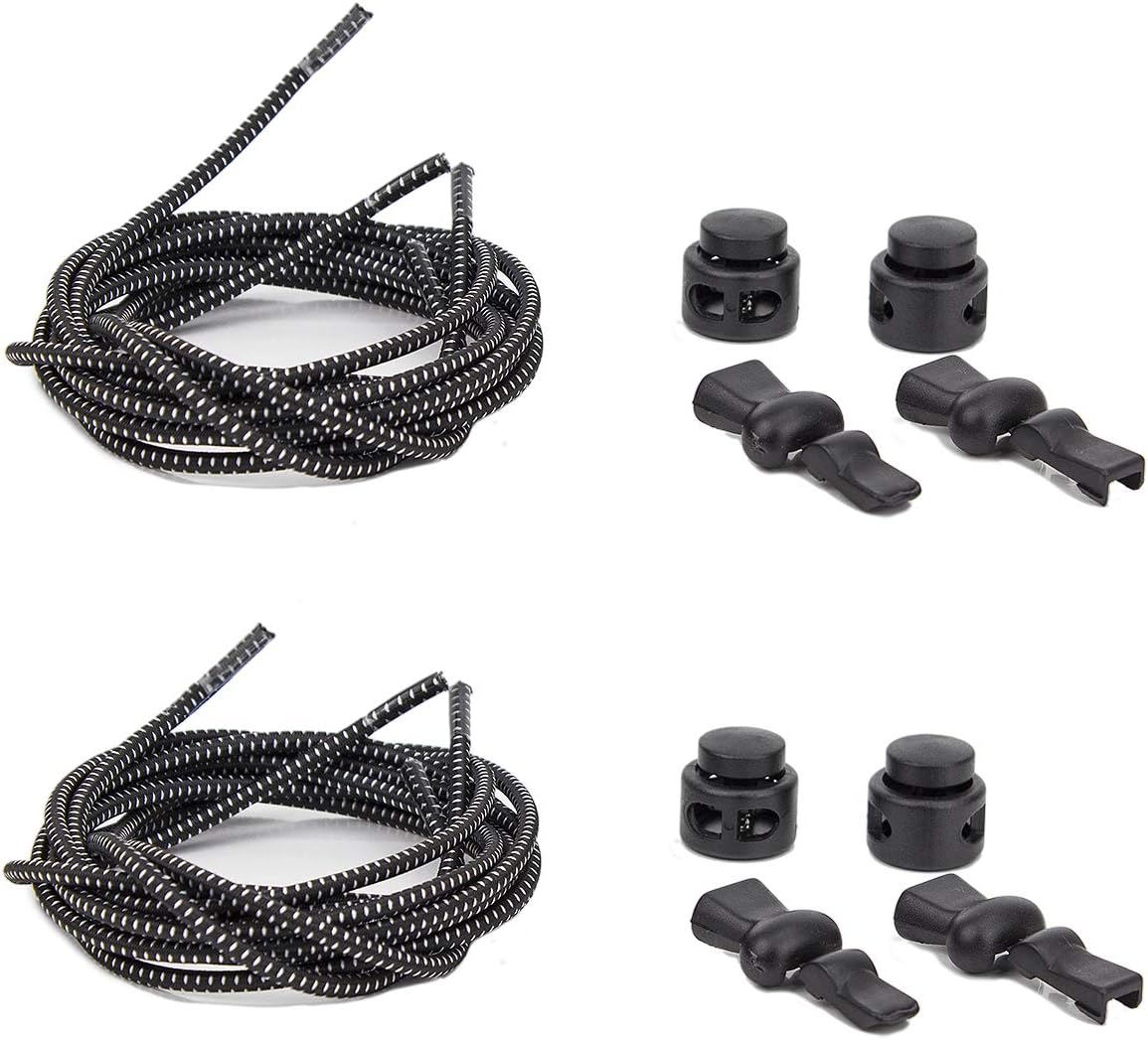 Larmliss Elastic No Tie Shoelaces for Kids & Adults(2 pairs)
