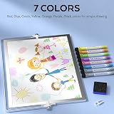 Nicpro Dry Erase Mini Whiteboard A3 40x30 cm Double Sided with Stand 8 Pens view 3