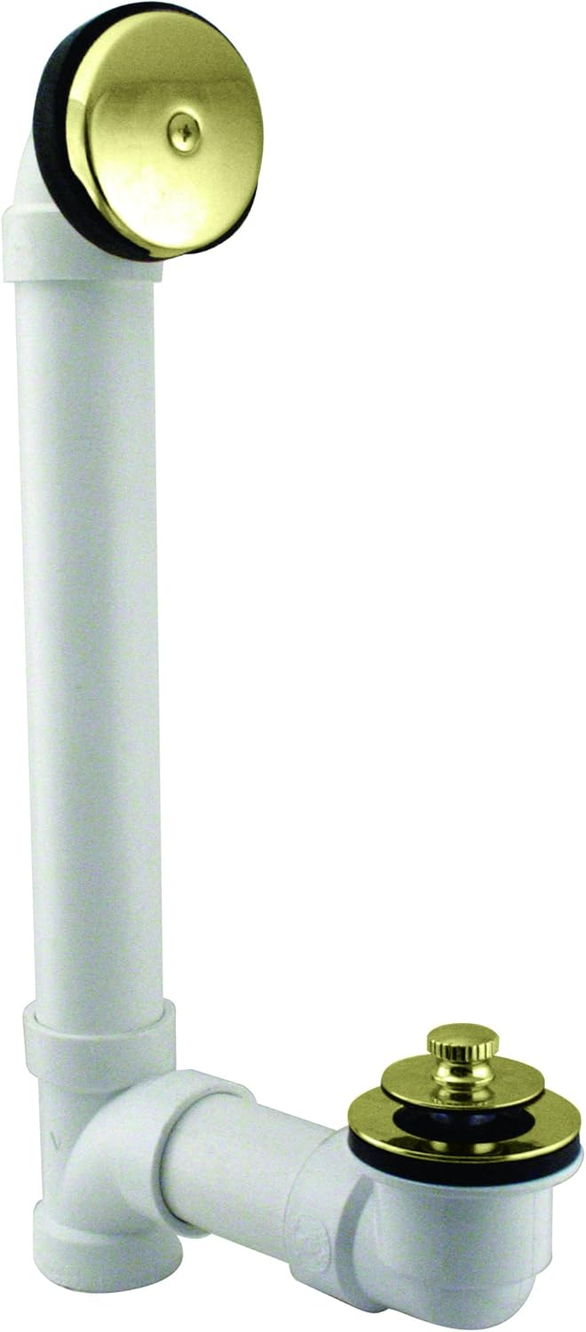 Westbrass Pull & Drain Sch. 40 PVC Bath Waste with One-Hole Top Elbow, Matte Black, D49721-62 - - 