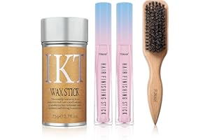 IKT Wax Stick Hair Treatment, 75g 2.7 fl oz, Weekly Styling with 2 Finishing Sticks and Boar Bristle Brush