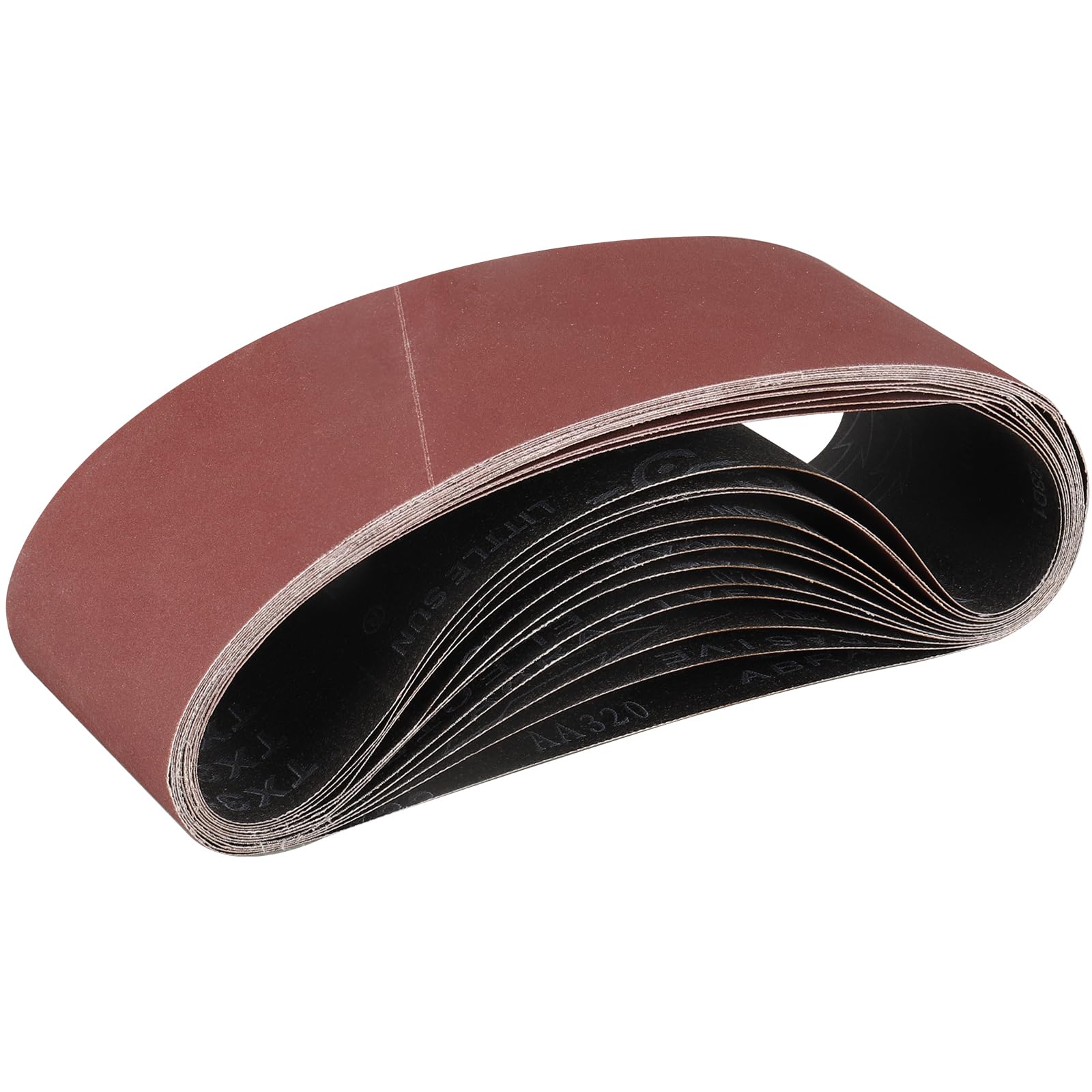 STEBRUAM Sanding Belt 100 x 610 mm,12PCS 320 Grit
