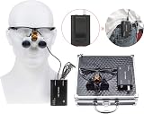 BONEW 3.5X Surgical Binocular Loupes 5W LED Headlight Filter Clip-on Aluminum view 5
