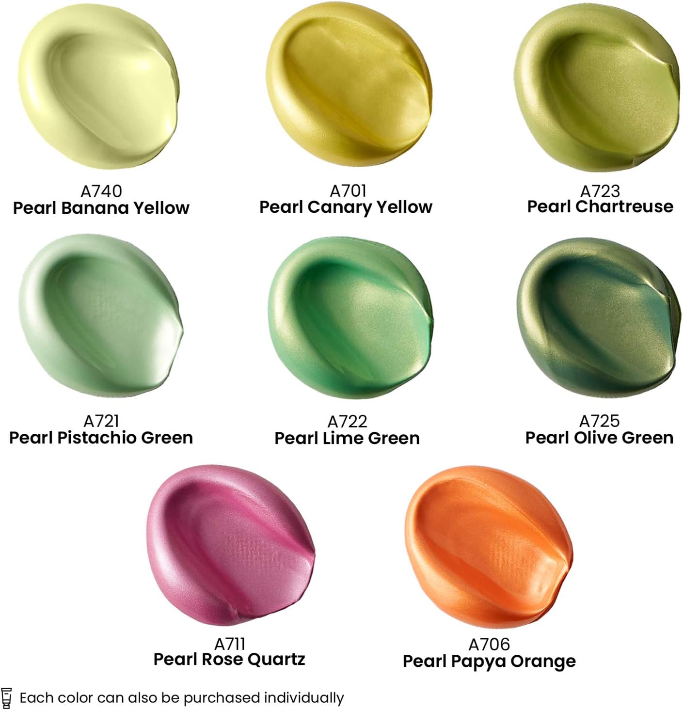Arteza Metallic Acrylic Paint, Set of 8 Floral Brilliance Colors 4.06oz Tubes, Rich Pigments, Non Fading, Non Toxic Paints for Artists & Hobby Painters, Art Supplies for Canvas Painting & Crafts: Home Improvement