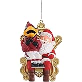 FOCO NFL Mascot On Santa's Lap Hanging Christmas Tree Holiday Ornament