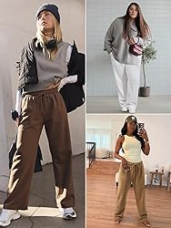 ATHMILE Women’s Fleece Lined Sweatpants Baggy