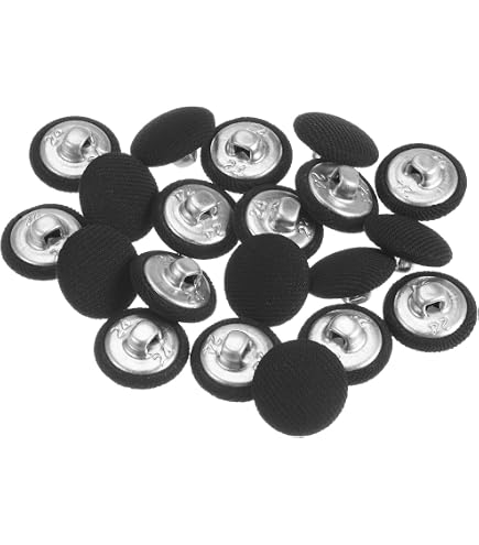 Lot De 30 Grands Boutons Ronds Noirs 25mm - Boutons à 4 Trous En Résine Pour Veste, Manteau, Chemise - Couture Et DIY