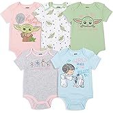 STAR WARS The Mandalorian The Child 5 Pack Short Sleeve Baby Bodysuits Newborn to Infant