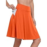 ANRABESS Knee Length Skorts Skirts for Women 2026 Summer High Waisted Golf Tennis Skirt Casual Travel Built-in Shorts Clothes
