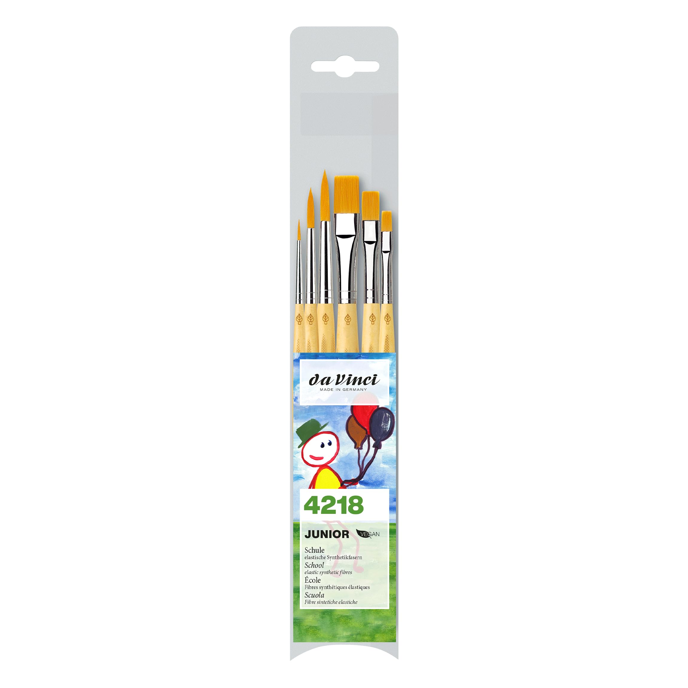 Da Vinci 4218 Series Hobby and Craft Brush Set, Bristle, Yellow/Black, 30 x 30 x 30 cm — image 1