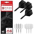 TARGET Darts K-Flex Integrated Dart Flights and Shafts, No.6, Kflex 9 Pack Bundle, K Flex 3 Colours | Black, White, Clear, Red, Green, Blue, Pink, Orange, Yellow | Short, Intermediate, Medium