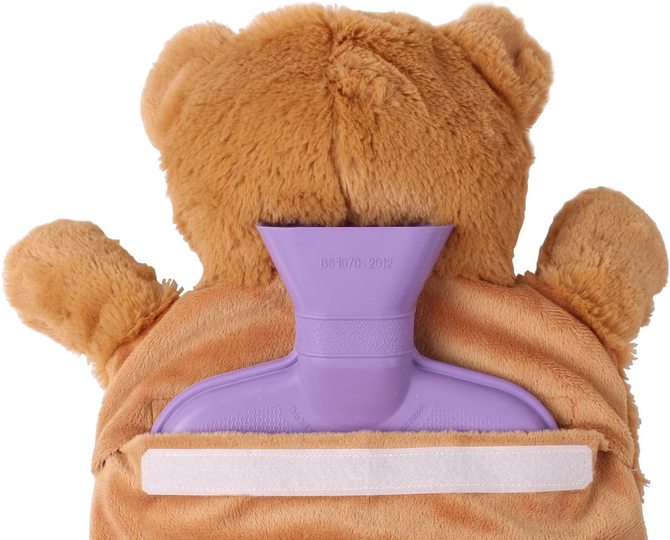 HomeTop Premium Classic Rubber Hot or Cold Water Bottle with Cute Stuffed Animal Cover (2 Liter, Purple): Health & Personal Care