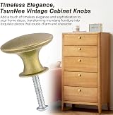 TsunNee 24Pcs Vintage Cabinet Knobs 30mm Round Antique Brass Furniture Handles view 3