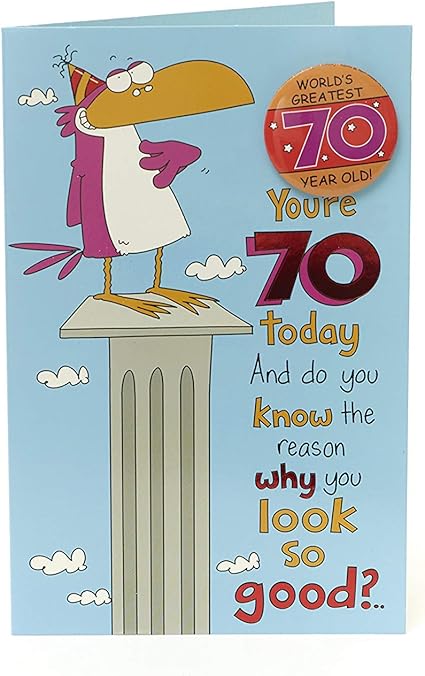 Biglietto Di Auguri Per 70 Compleanno Di Un Amico Divertente Regalo Ideale 70 Compleanno Regali 70 Compleanno Biglietto Di Compleanno Anni 70 Amazon It Cancelleria E Prodotti Per Ufficio