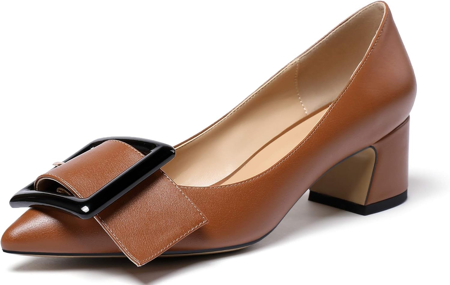 elashe Women�s Pumps 1.7 Inches Medium Block Heel Shoes