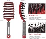 URAQT Boar Bristle Paddle Hair Brush for Women Reducing Breakage view 3