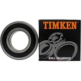 2PACK TIMKEN 6208-2RS Double Rubber Seal Bearings 40x80x18mm, Pre-Lubricated and Stable Performance and Cost Effective, Deep Groove Ball Bearings