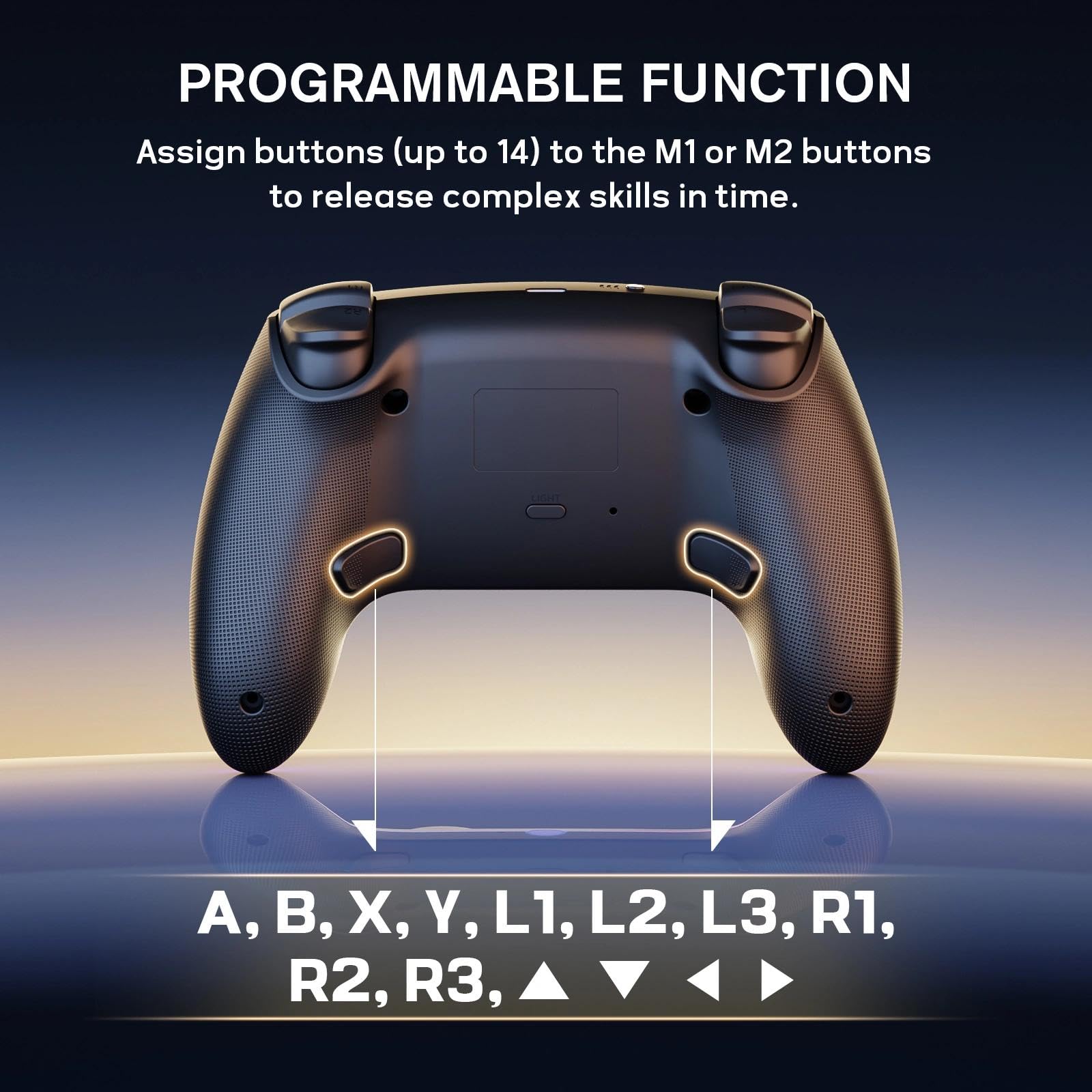 RivalPlay Switch Controller, Compatible with Switch 2/Lite/OLED/mit Cooler RGB-Beleuchtung, 2 Makro-Tasten, Bewegungssensor, Einstellbarer Turbo-Funktion und Vibration, 800mAh Akku 4