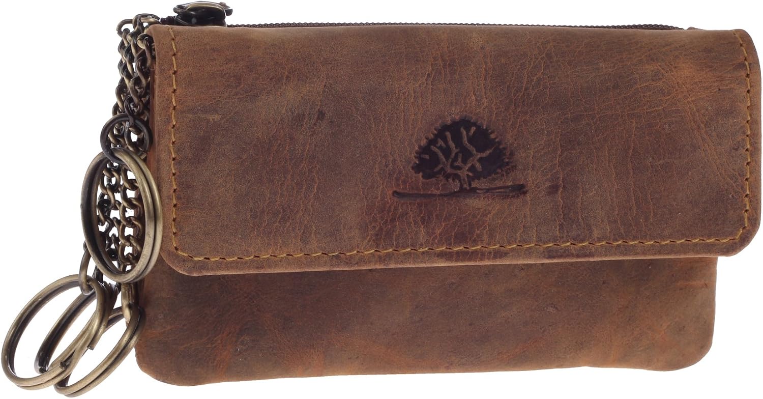 Greenburry Vintage key wallet leather 12 cm, Brown