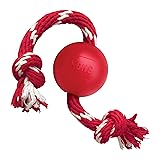 KONG Ball with Rope - Durable Fetch Toy with Rope