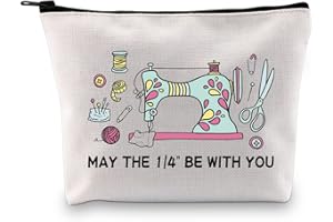 GJTIM Sewing Makeup Bag May The 1/4 Be With You Sewing Machine Quilting Zipper Pouch Sewing Craft Kit (1/4 Be With You Bag)