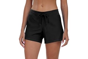 ChinFun Women's Board Shorts Swimswear Bottoms Tankini Swim Bathing Briefs Swimsuit Boardshorts Beach Trunks with Liner