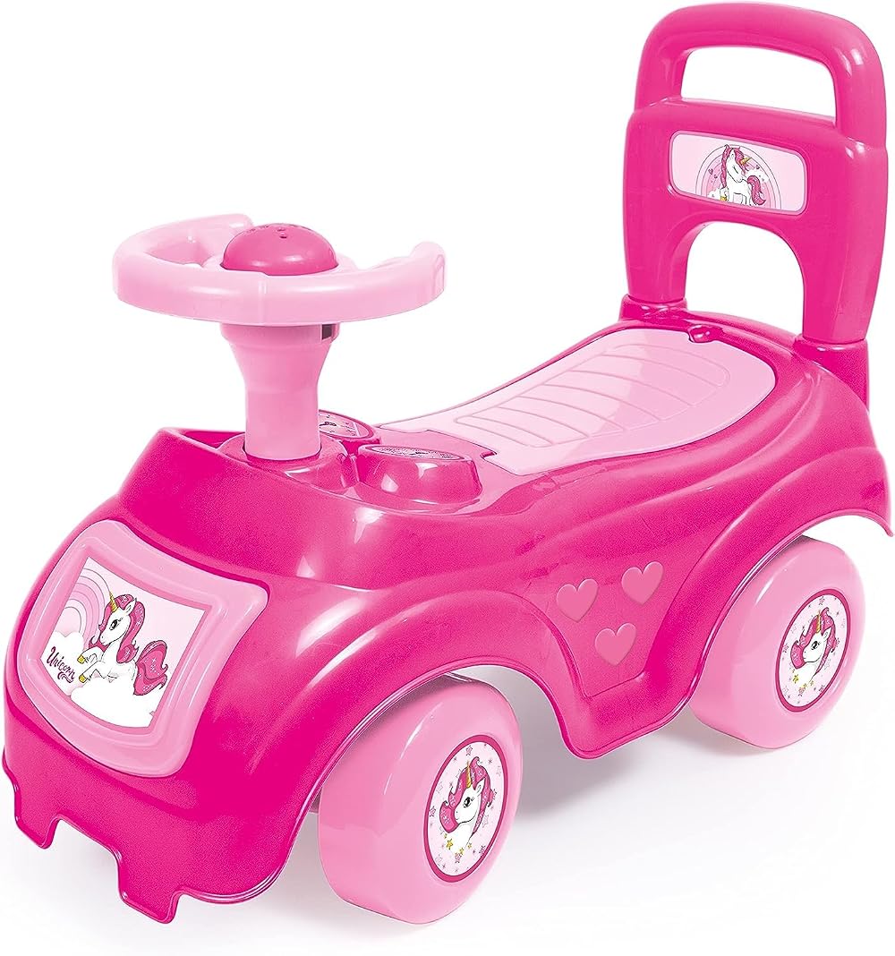DOLU Unicorn Sit N Ride Push Along Car Toy Pink 37cm H 47cm L 21cm W