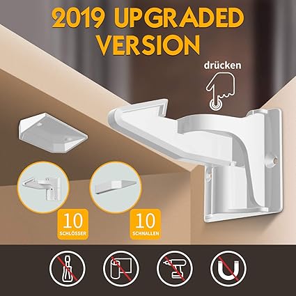 Norjews Kindersicherung Schrank, Baby Sicherheit Schrankschloss, Unsichtbare Kindersicherung für Schrank und Schubladen, Ohne