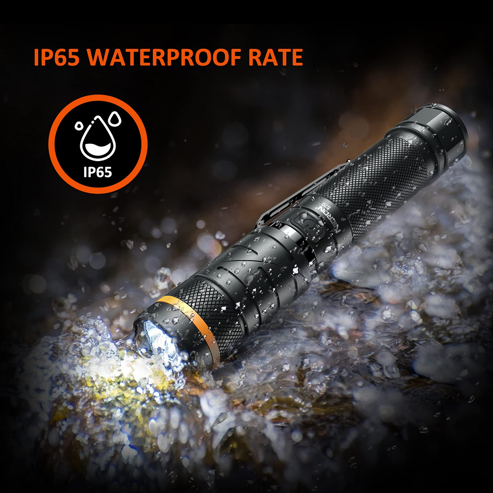 NICRON Flashlights,Rechargeable Magnetic LED Flashlights,1200 High lumens Tactical Flashlight,White/Red/Green Lights USB Charging,90 Degree Twist,IP65 Waterproof Outdoor