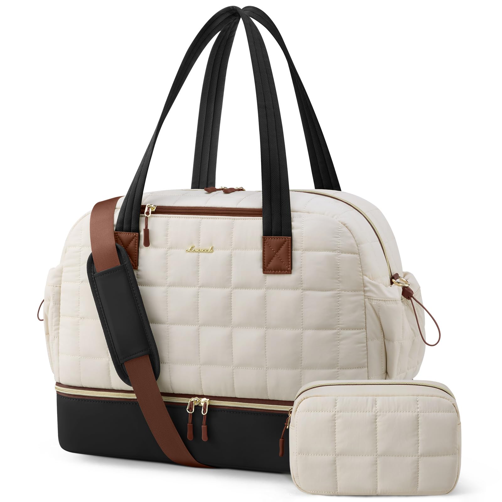 Photo 1 of LOVEVOOK Large Travel Duffle Bag,Weekender Bags For Women with Shoe Compartment,Puffer Carry On Bags For Airplanes,Hospital Bag for Labor and Delivery,Overnight Bag With Toiletry Bag,Gym Tote Bag
