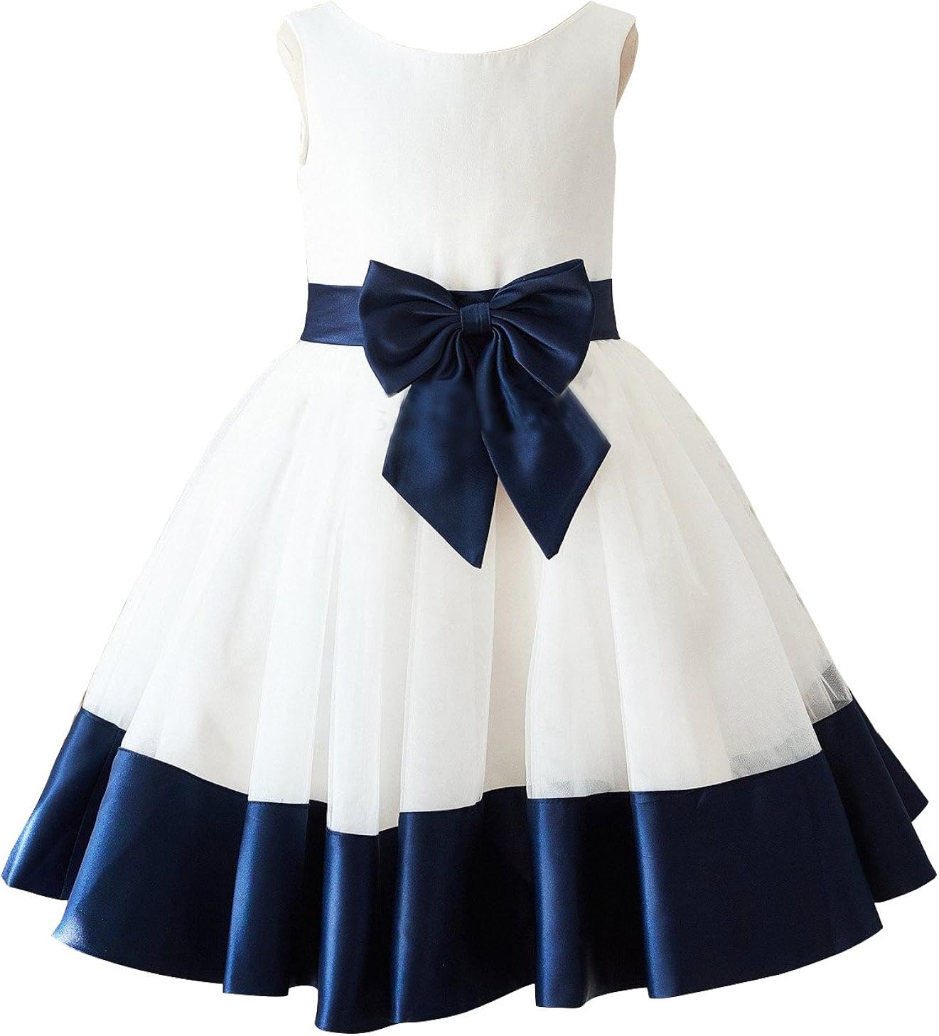 ivory navy flower girl dresses