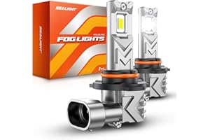 SEALIGHT H10/9145/9140 LED Fog Light Bulb, 13000LM 6500K White Fog Lights LED Bulb, 800% Brightness H10 LED Fog Lights, 60000