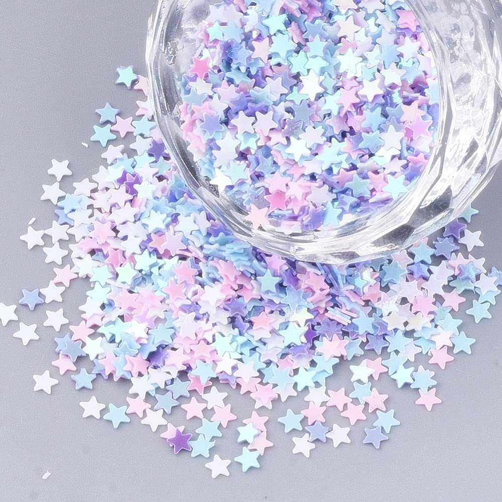 Angel Malone10g (2.5mm) Mini Star Sequins Confetti, Nail Art, Card Making, Scrapbooking, Table Confetti, Wedding Favours Favours - UK Seller (Summer Mix)