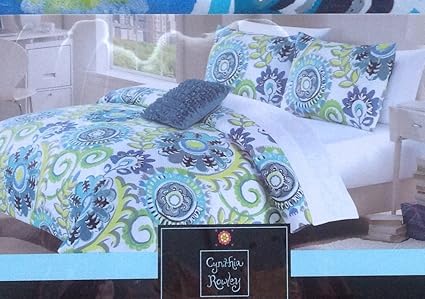 Amazon Com Cynthia Rowley Microfiber 2 Piece Twin Txl Duvet Cover