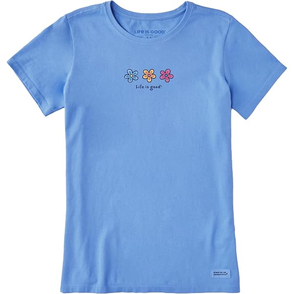 T-shirt Femme Life Is Good Manches Courtes - 100% Coton Couleur Chili Red, Neuf Avec étiquette Taille 32