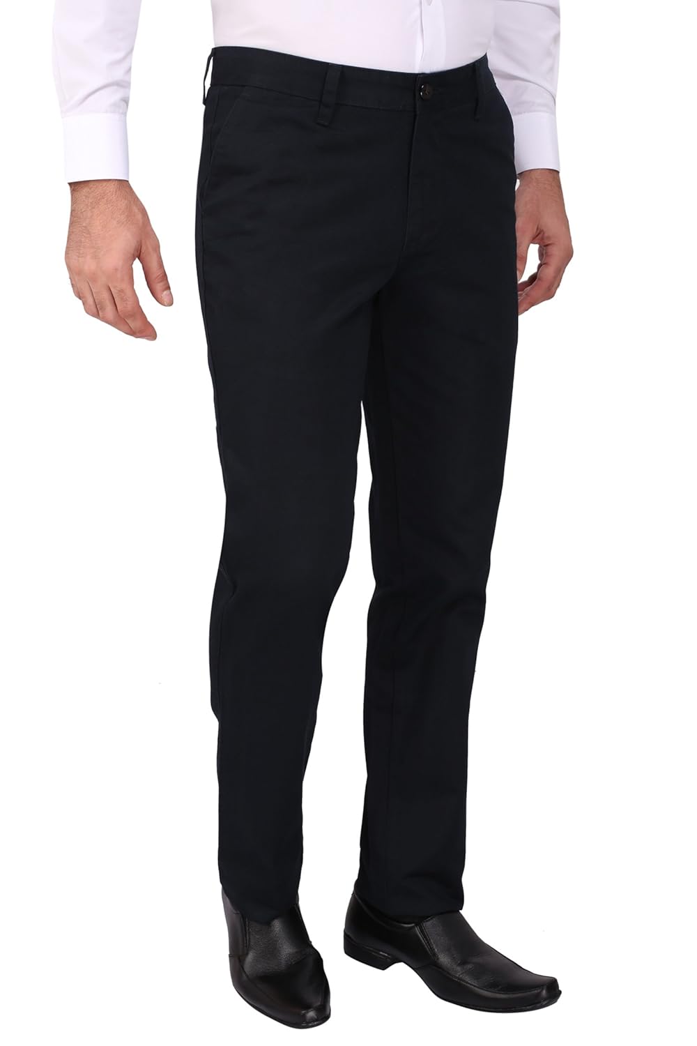 modo men's cotton flat front regular fit formal pant