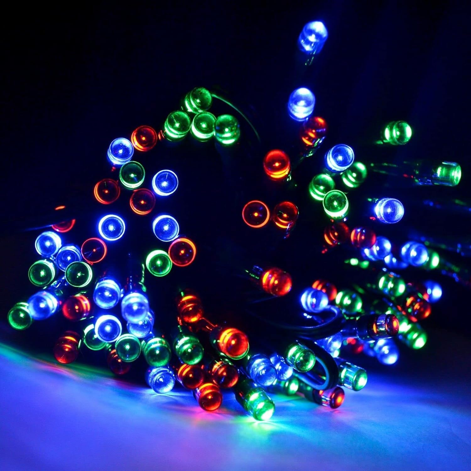 RunQiao Solar Fairy String Lights Outdoor Garden Waterproof 164ft/ 50m 500 LED for Trees Patio Fence Wedding Party 8 Modes Multi-Colour with Remote