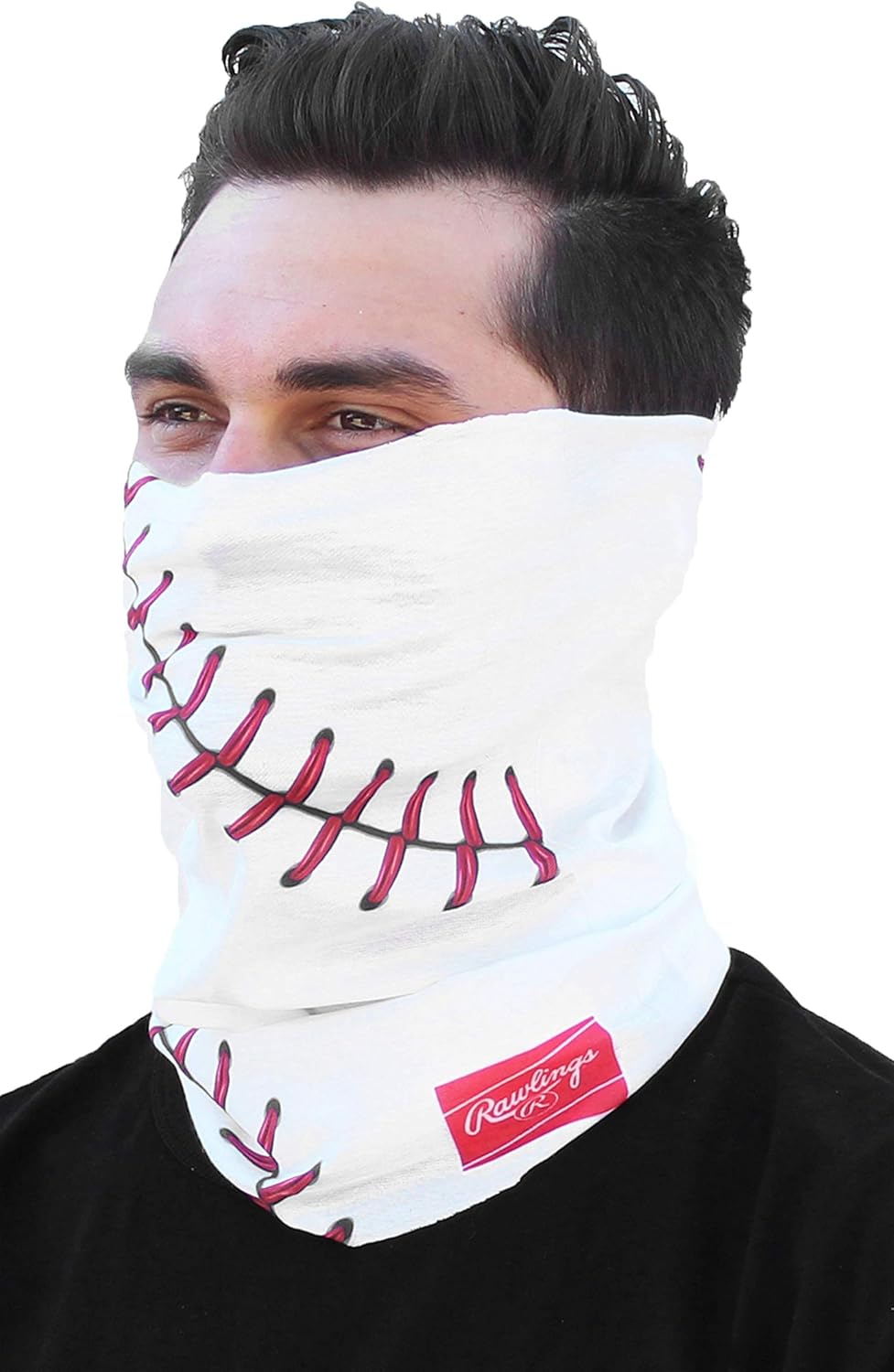 Rawlings Multi-Functional Face, Neck and Head Gaiter - White Baseball Stitched : Sports & Outdoors